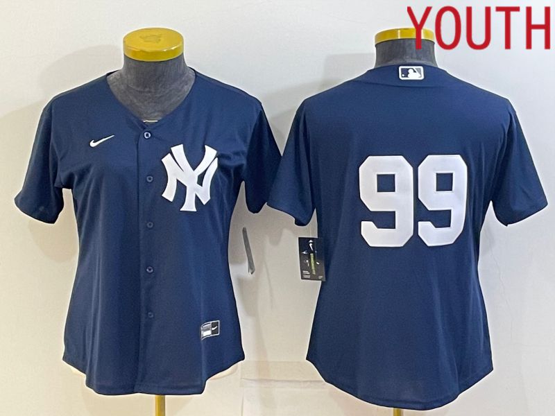Youth New York Yankees #99 No Name Blue Game Nike 2022 MLB Jersey